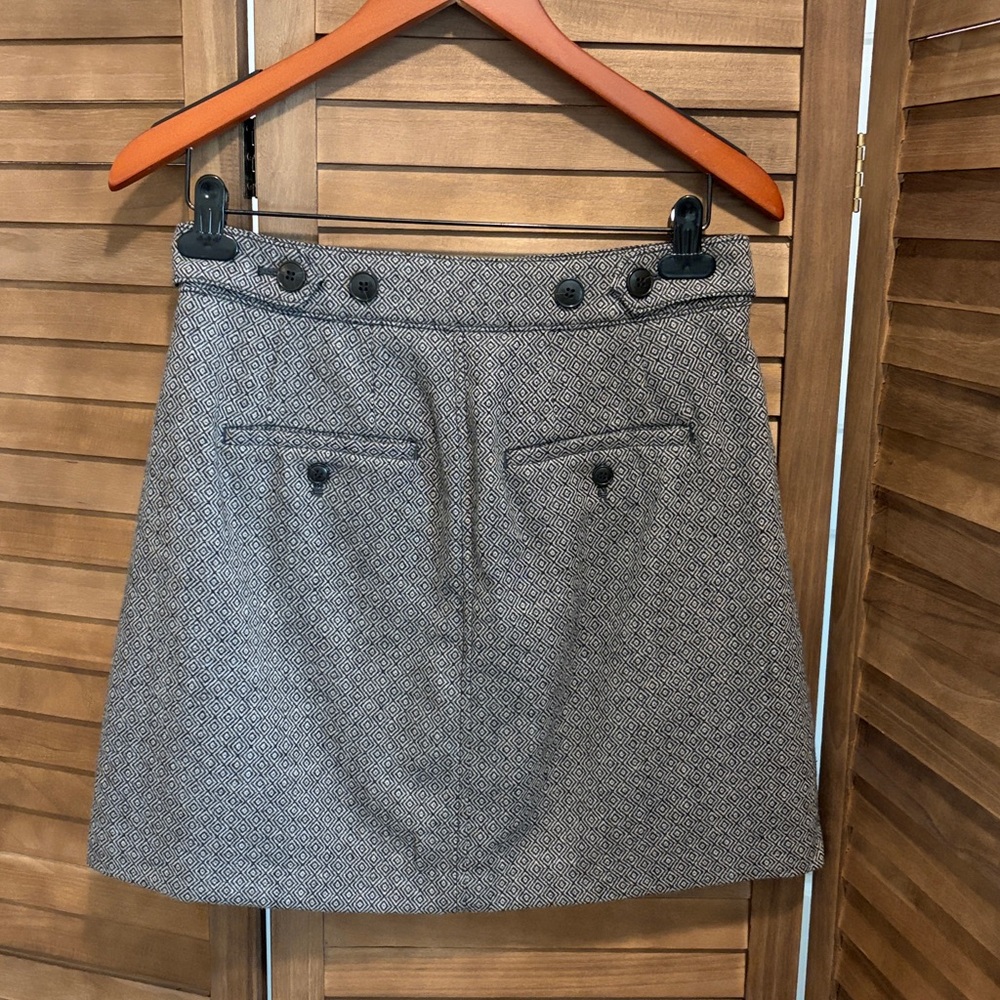 Madewell Gray Button-Front Skirt - Picture 2 of 5